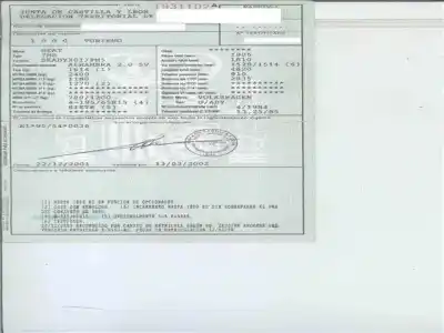 Sloopvoertuig seat alhambra (7v8, 7v9) 2.0 i van het jaar 1998 aangedreven ady,atm