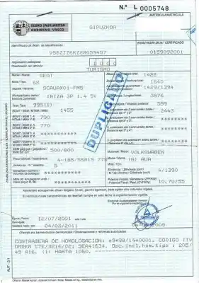 Veicolo di demolizione seat ibiza (6k1) 1.4 16v dell'anno 2001 alimentato g-aua