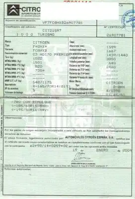 Scrapping Vehicle citroen c3 i (fc_, fn_) 1.4 hdi of the year 2004 powered 8hx (dv4td),8hz (dv4td)