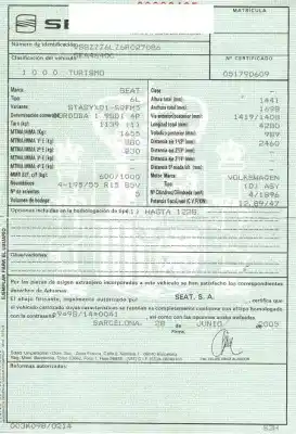 Утилизация автомобиля seat cordoba (6l2) 1.9 sdi года 2005 питание d-asy