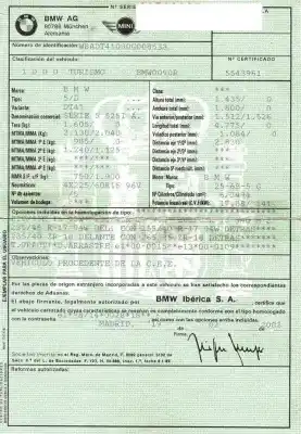 Veículo de Sucata bmw 5 (e39) 525 i do ano 2003 alimentado m54 b25 (256s5)