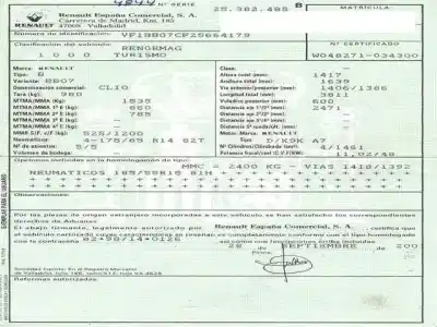 Утилизация автомобиля renault clio ii (bb_/cb_) 1.5 dci (b/cb07) года 2001 питание d/k9k a7