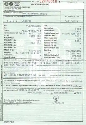 Veículo de Sucata volkswagen polo (9n_, 9a_) 1.4 tdi do ano 2005 alimentado amf,bay