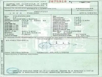 Sloopvoertuig volkswagen golf serie 4 1.9 td /ahf van het jaar 1998 aangedreven d/ahf