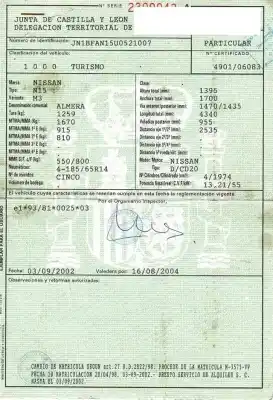 Scrapping Vehicle nissan almera i hatchback (n15) 2.0 d of the year 1998 powered cd20