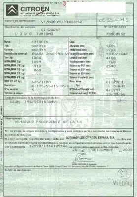 Здавання транспортного засобу citroen xsara coupé (n0) 2.0 hdi 90 року 2003 потужний rhy (dw10td)
