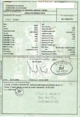 Scrapping Vehicle bmw 320 2.0 d coupe of the year 2006 powered 204d4 (d)