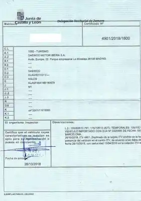 Sloopvoertuig daewoo kalos (klas) 1.4 van het jaar 2004 aangedreven f14s3