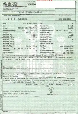 Veículo de Sucata volkswagen polo (9n_, 9a_) 1.4 16v do ano 2003 alimentado aua,bby,bky