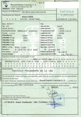 Scrapping Vehicle renault kangoo (f/kc0) 1.9 diesel of the year 2001 powered d/f8q p6 Scrapping Vehicle renault kangoo (f/kc0) 1.9 diesel of the year 2001 powered d/f8q p6