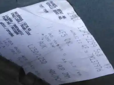 Veículo de Sucata audi a6 avant (4f5) 3.2 fsi do ano 2007 alimentado auk