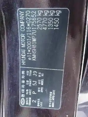 Veicolo di demolizione hyundai santa fe (bm) 2.2 crdi cat dell'anno 2007 alimentato d4eb