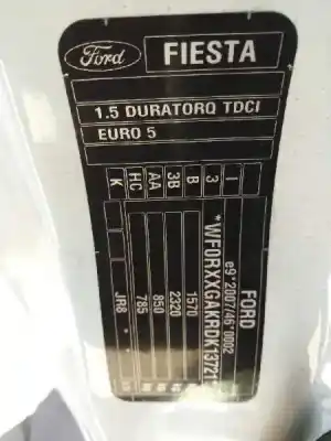 Veículo de Sucata ford                                               fiesta vi (cb1, ccn)                                                                                                                                                                                                                                       1.5 tdci do ano 2013 alimentado ugjc