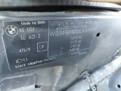 Veicolo di demolizione bmw x5 (e53) 3.0 turbodiesel cat dell'anno 2005 alimentato 306d2