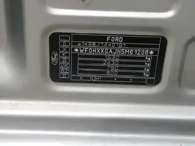 Veículo de Sucata ford fiesta (cbk) 1.4 16v cat do ano 2005 alimentado fxjb