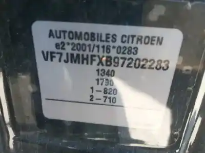 Veículo de Sucata citroen c2 (jm_) 1.1 do ano 2005 alimentado hfx