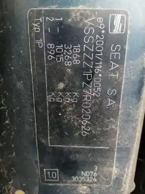 Veicolo di demolizione seat leon (1p1) 1.9 tdi dell'anno 2006 alimentato bxe