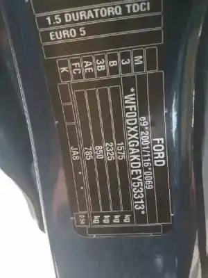 Vehicul casat ford fiesta vi (cb1, ccn) 1.5 tdci al anului 2014 alimentat ugjc