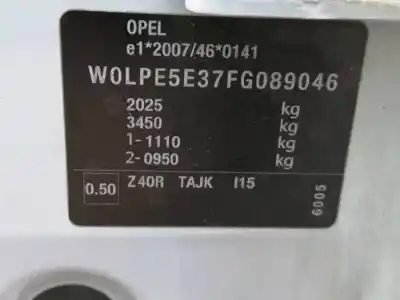 Veículo de Sucata opel astra j (p10) 1.6 cdti (68) do ano 2015 alimentado b16dth