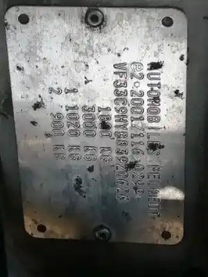 Veículo de Sucata peugeot 307 (s1) 1.6 hdi do ano 2005 alimentado 9hy