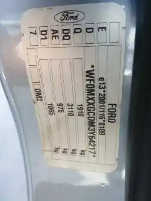 Vehicul casat ford focus c-max (cap) 1.8 16v cat al anului 2003 alimentat csda