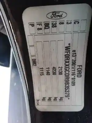 Scrapping Vehicle ford kuga (cbv) 2.0 tdci cat of the year 2009 powered g6dg