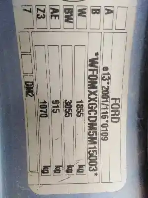 Veicolo di demolizione ford focus c-max (cap) 1.6 16v cat dell'anno 2005 alimentato hwda