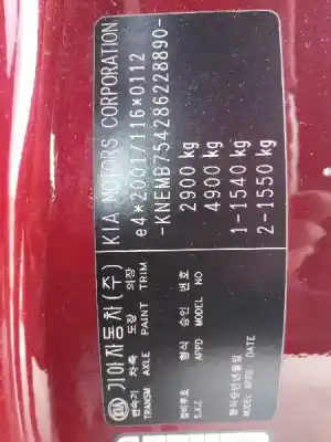 Veículo de Sucata kia carnival / grand carnival iii (vq) 2.9 crdi do ano 2009 alimentado j3