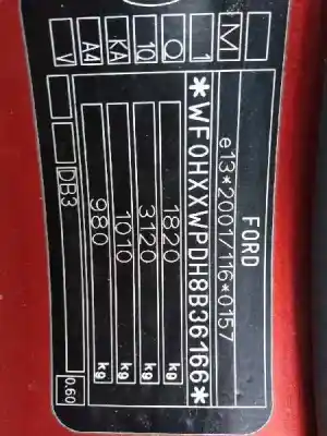 Vehicul casat ford focus lim. (cb4) 1.6 tdci cat al anului 2009 alimentat g8db