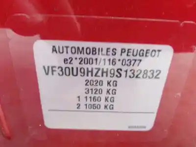 Veicolo di demolizione peugeot 3008 i monospace (0u_) 1.6 hdi dell'anno 2009 alimentato 9hz