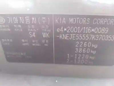 Veicolo di demolizione kia sportage 2.0 crdi dell'anno 2007 alimentato d4ea