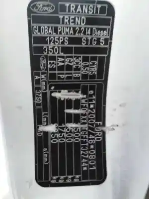 Veículo de Sucata ford transit kastenwagen (ttg) 2.2 tdci cat do ano 2016 alimentado cyr5