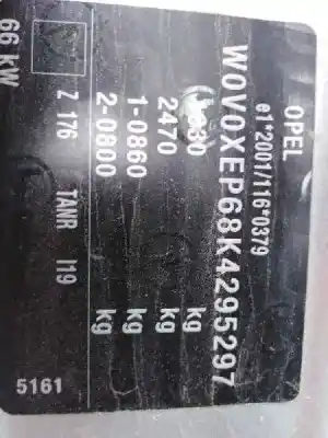 Veículo de Sucata opel corsa d (s07) 1.4 (l08 l68) do ano 2019 alimentado b14xer