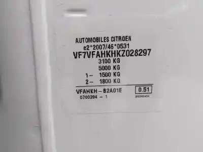 Veículo de Sucata citroen jumpy fugón 2.0 blue-hdi fap do ano 2019 alimentado ah01