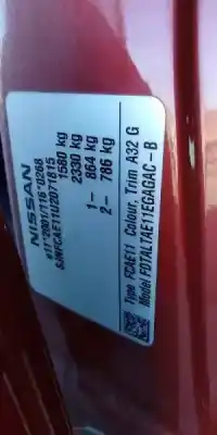 Sloopvoertuig nissan note (e11, ne11) 1.6 van het jaar 2010 aangedreven hr16