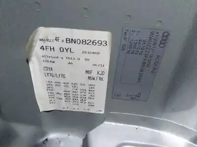 Scrapping Vehicle audi a6 allroad quattro (4fh) 3.0 tdi of the year 2011 powered cdya