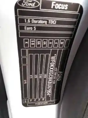 Scrapping Vehicle ford focus iii 1.6 tdci of the year 2011 powered t3da