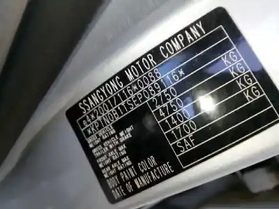 Утилизация автомобиля ssangyong rodius ii 2.0 xdi года 2015 питание 671960