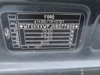 Veículo de Sucata ford fiesta (cbk) 1.4 16v cat do ano 2006 alimentado fxja