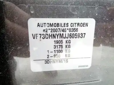 Veículo de Sucata citroen c4 picasso/spacetourer feel 12v e-thp / puretech] do ano 2018 alimentado hn02