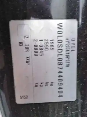 Veículo de Sucata opel corsa d (s07) 1.4 (l08 l68) do ano 2007 alimentado z14xep
