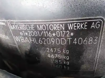 Scrapping Vehicle bmw                                                serie 7 (e65/e66)                                                                                                                                                                                                                                          4.0 v8 cat                                                                                                                                                                                                                                                 of the year 2005 powered n62b40a