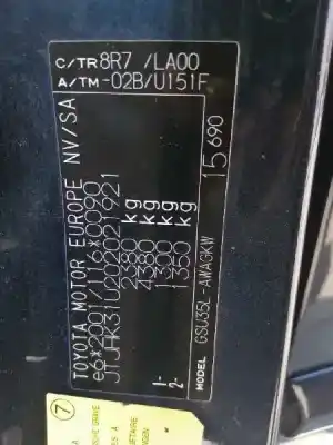 Утилизация автомобиля lexus rx 3.5 v6 cat года 2007 питание 2grfe