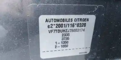 Veículo de Sucata citroen c6 (td_) 2.7 hdi do ano 2006 alimentado uhz