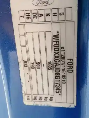 Veicolo di demolizione ford fiesta (cbk) 1.6 tdci cat dell'anno 2008 alimentato hhjb