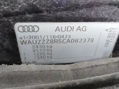 Scrapping Vehicle audi q5 (8r) 2.0 16v tdi of the year 2011 powered cglb