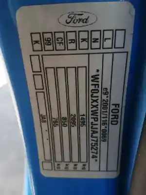 Sloopvoertuig ford fiesta vi (cb1, ccn) 1.25 van het jaar 2010 aangedreven snjb