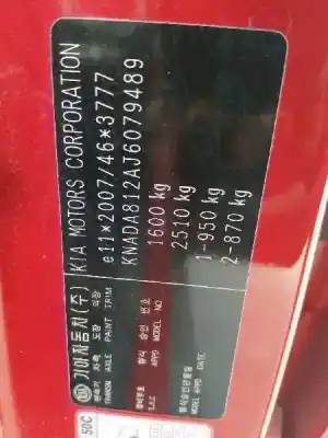 Veículo de Sucata kia stonic (yb) 1.2 cvvt do ano 2017 alimentado g4la