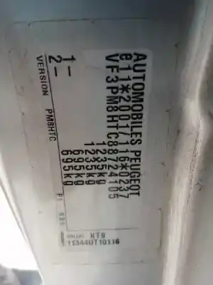 Scrapping Vehicle peugeot 107 (pm_, pn_) 1.4 hdi of the year 2008 powered 8ht