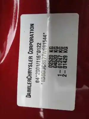 Veículo de Sucata dodge nitro 2.8 crd 4wd do ano 2007 alimentado vm51c